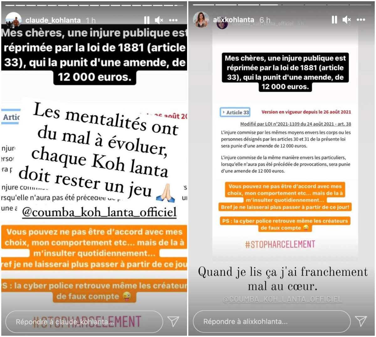  Coumba Baradji rappelle la loi concernant le cyber-harcèlement @Instagram