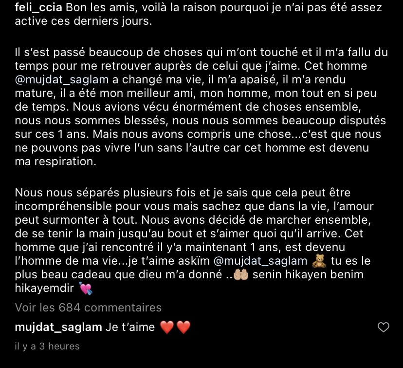  Mujdat Saglam et Feliccia Taskiran @ Instagram