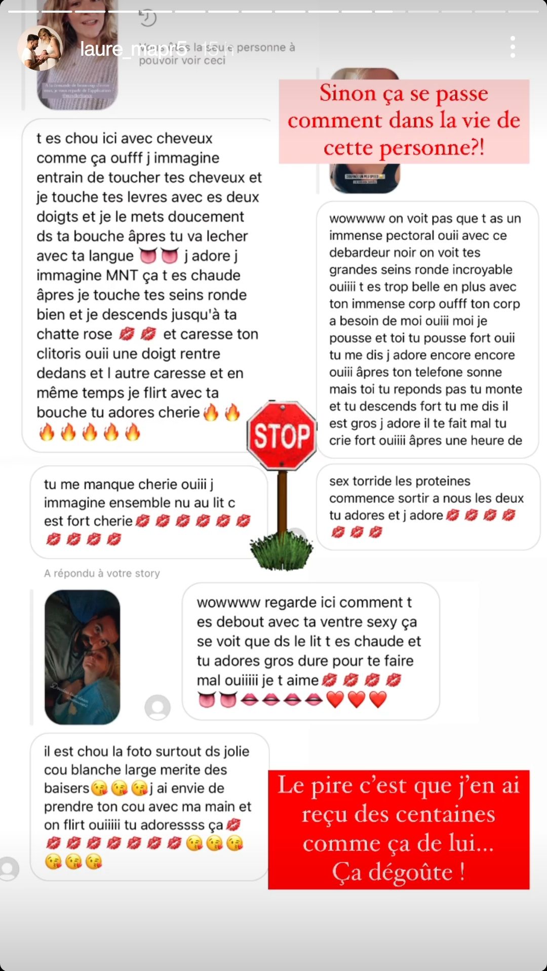 Laure (MAPR5) : Elle dévoile les terribles messages d’un homme qui la harcèle