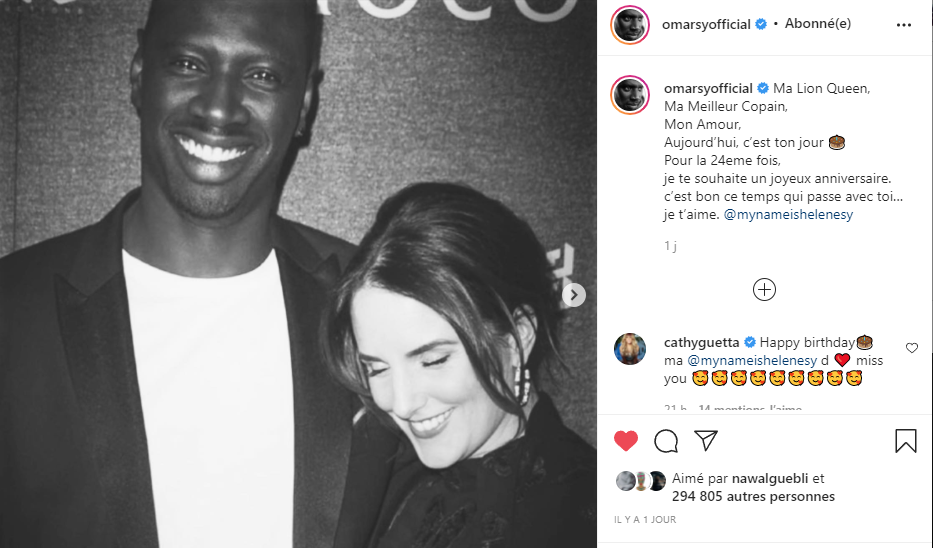  Omar Sy déclarant sa flamme à son épouse @Instagram
