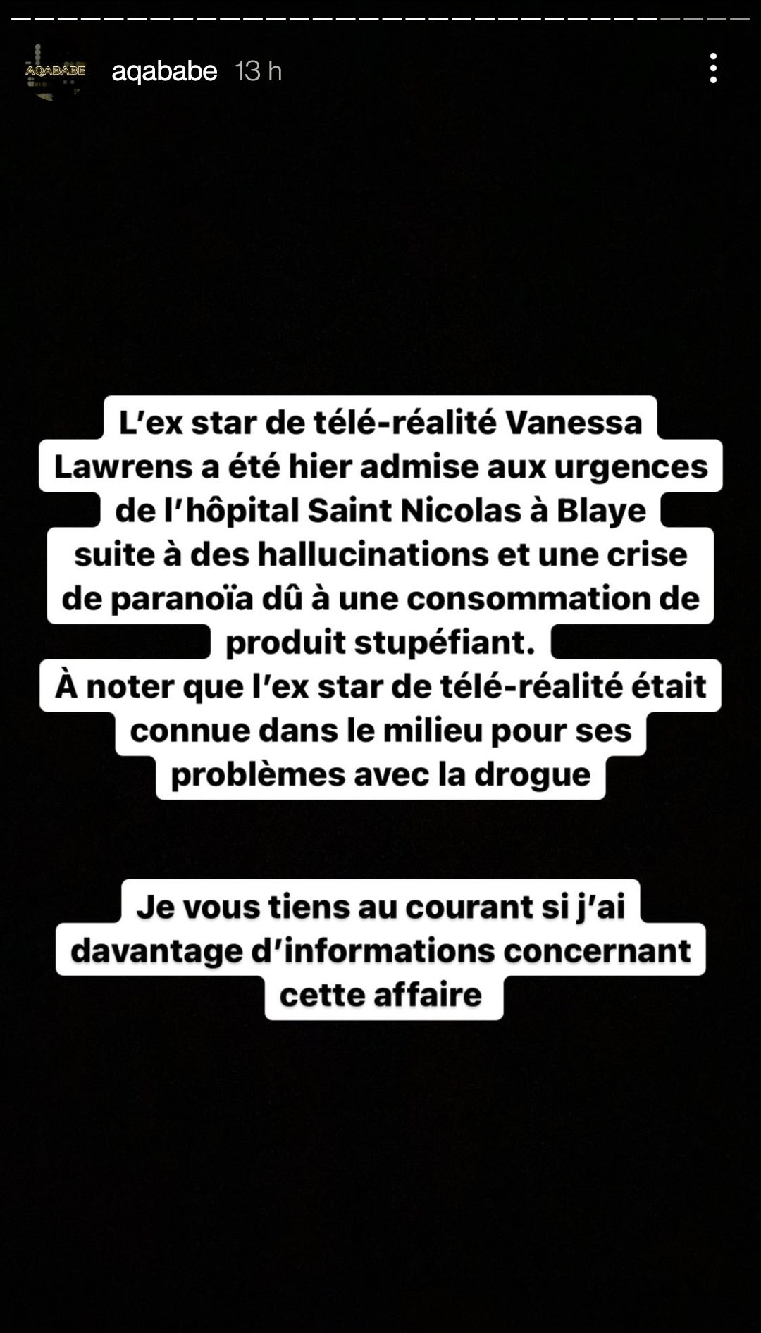 Vanessa Lawrens hospitalisée suite à une consommation de stupéfiants ? Le point sur la rumeur