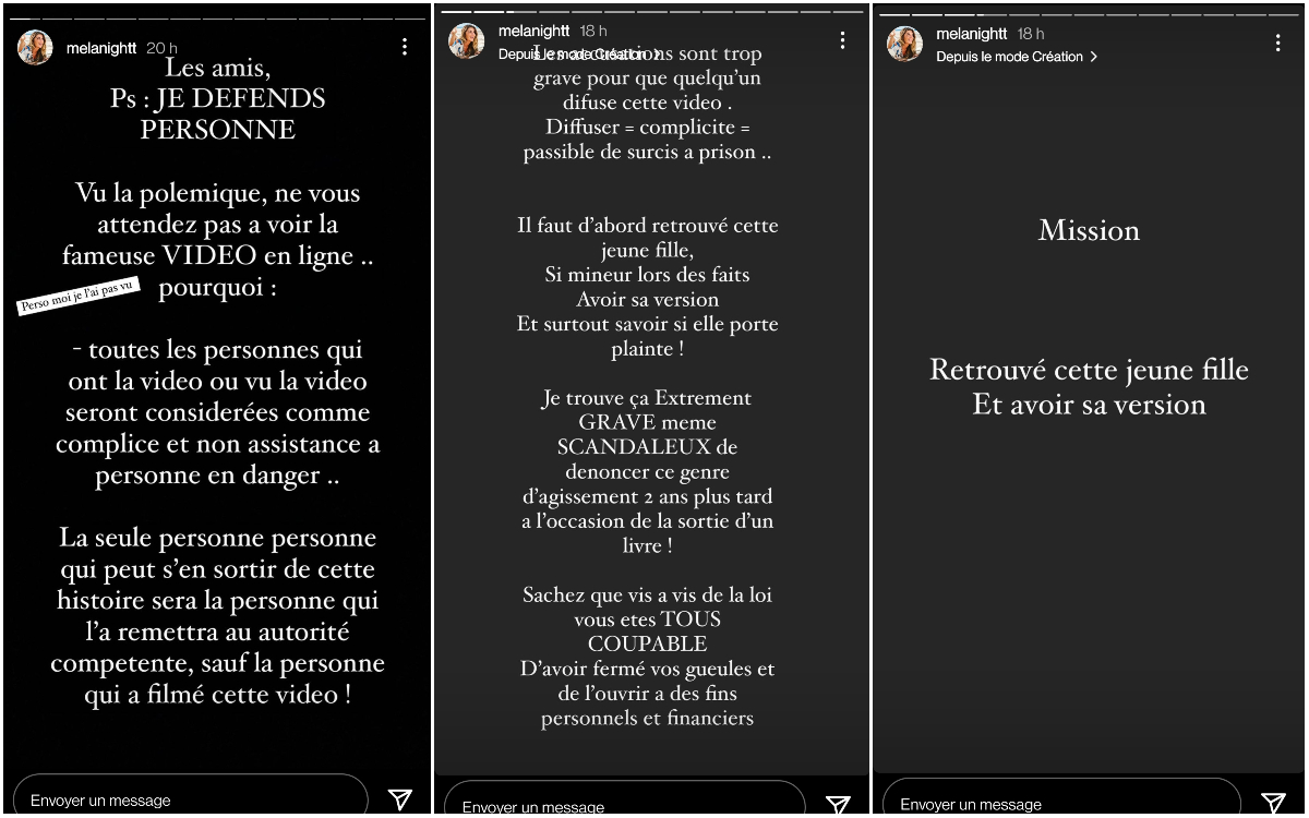  Mélanight tacle Alix sur la toile suite à l'affaire Illan Castronovo @Instagram