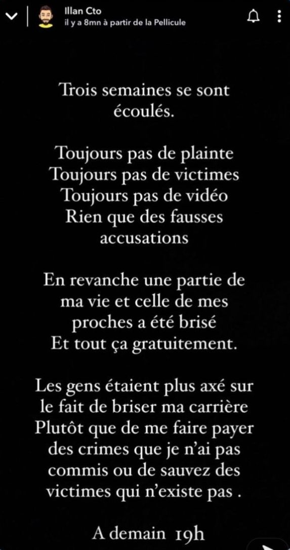 Illan Castronovo accusé de viol : Il répond à ses détracteurs dans son dernier clip