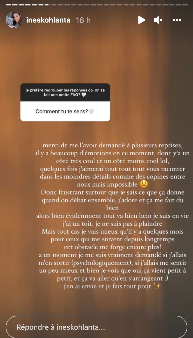 Inès Loucif en dépression ? Elle se confie sans détour à ses abonnés