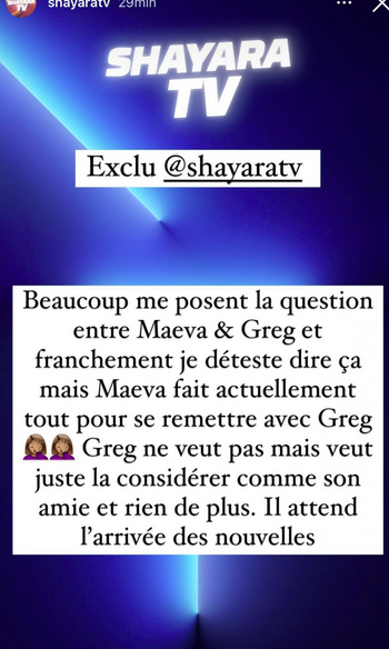  Greg Yega en couple avec Océane El Himer ? @Instagram