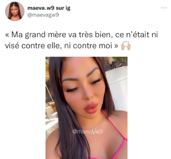  Maeva Ghennam se confie sur l'état de santé de sa grand-mère @Instagram