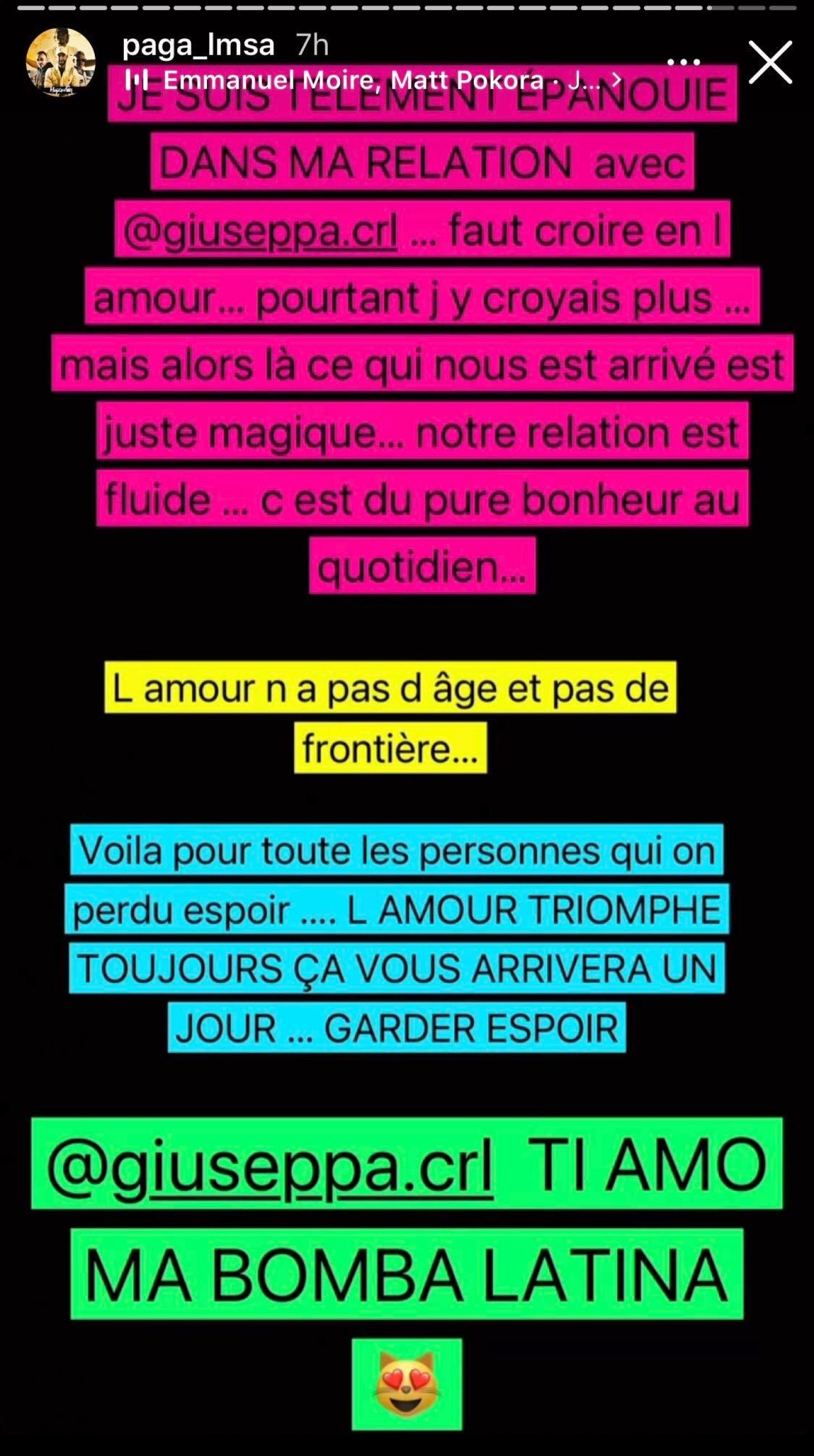 Paga fou amoureux de Giuseppa : Sa magnifique déclaration d'amour