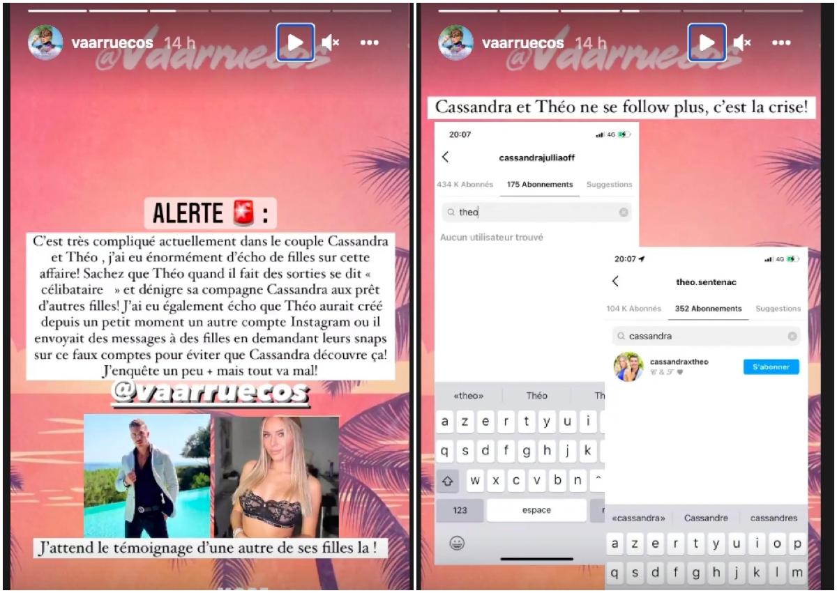  Le blogueur Vaarruecos dit tout sur Cassandra et Théo @Instagram