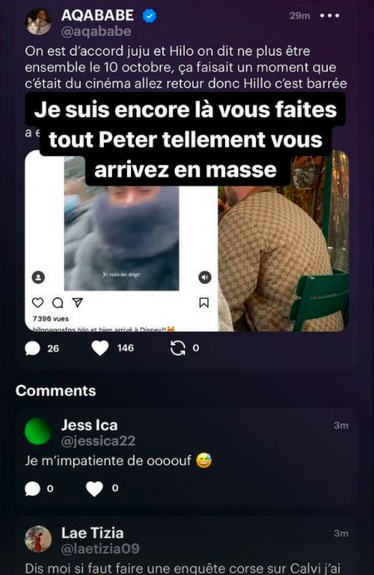  Aqababe très optimiste au sujet de l'avenir de Julien Bert et Hilona Gos @Instagram