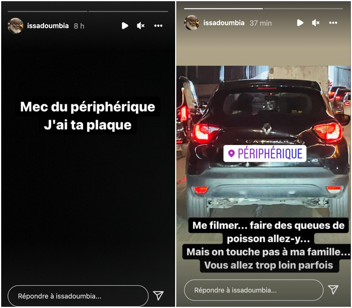  Issa Doumbia pousse une coup de gueule contre un automobiliste @Instagram