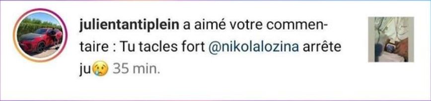  Nikola Lozina répond à Julien Tanti @Instagram