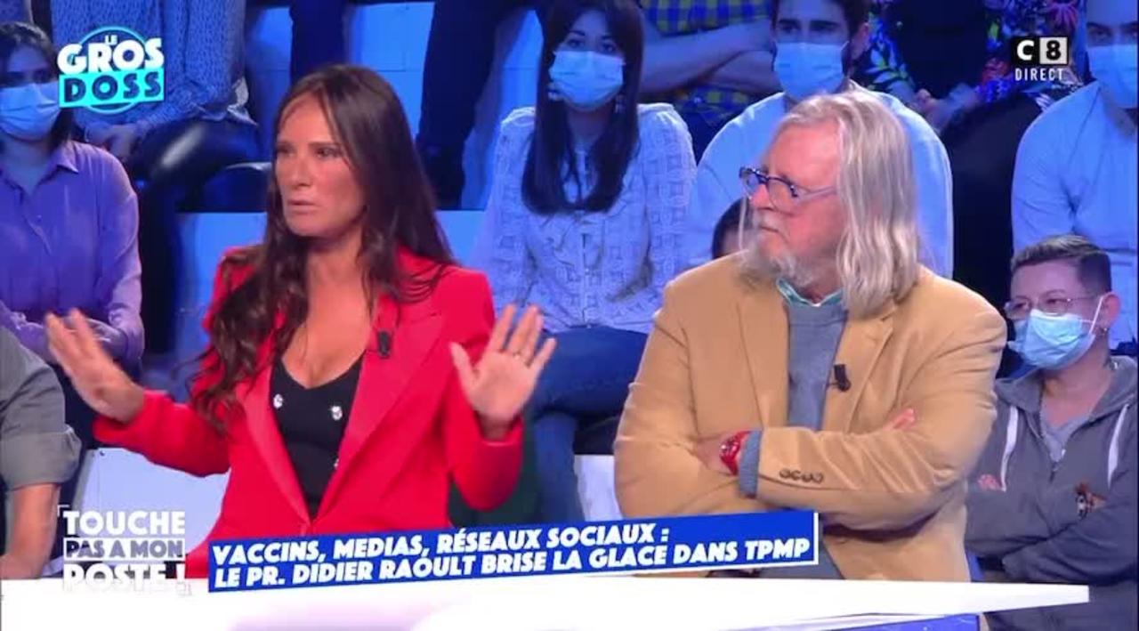  Nathalie Marquay et Didier Raoult sur le plateau de TPMP @C8