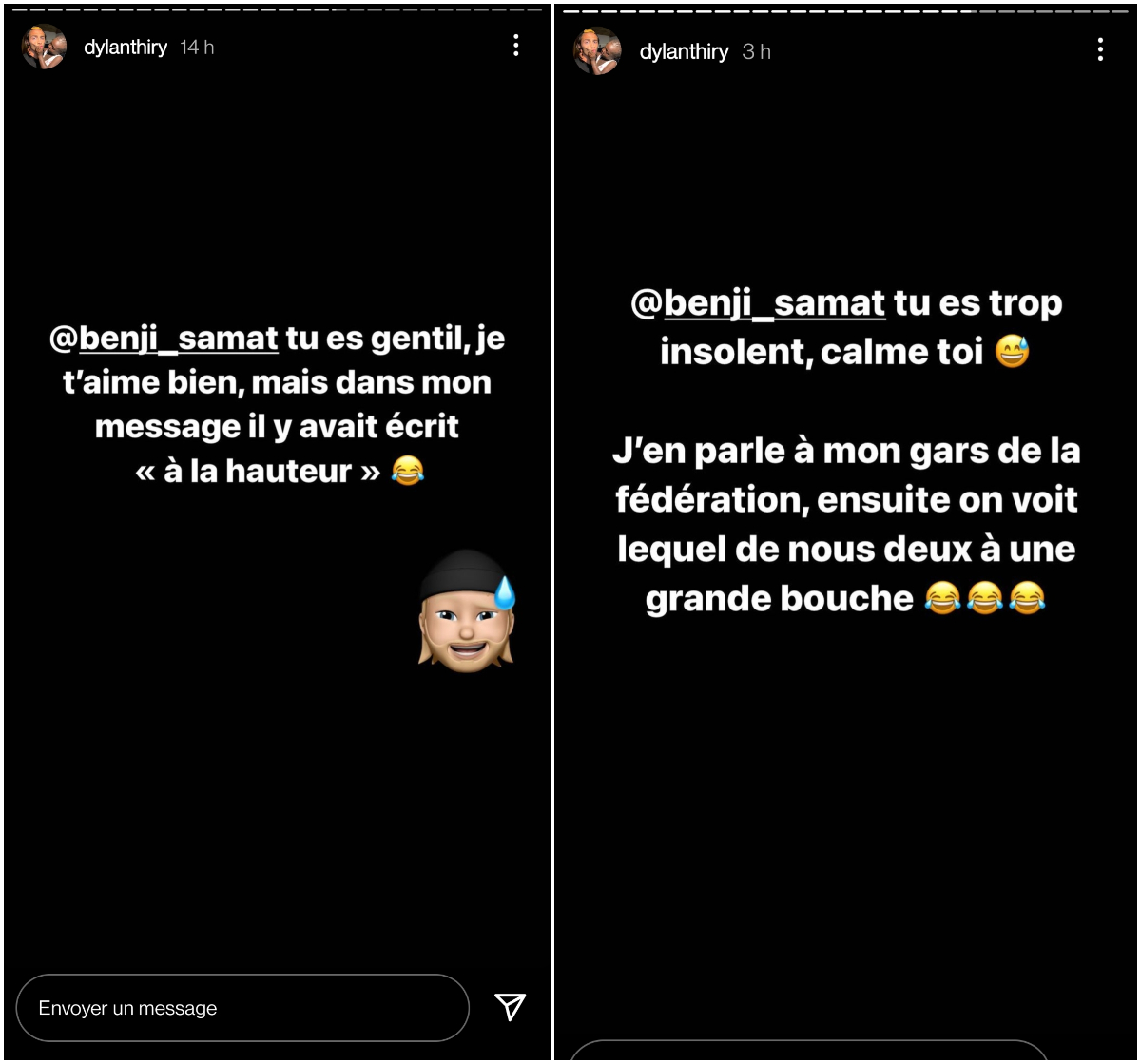  Dylan Thiry cherche un adversaire pour un octogone @Instagram