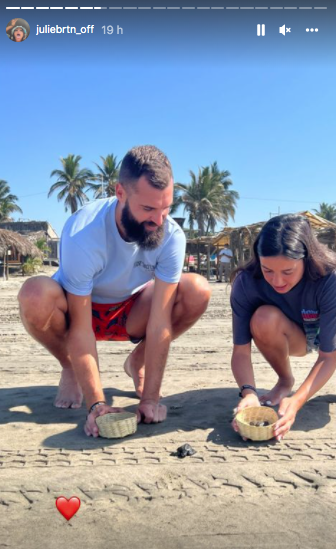  Benoit Paire, au Mexique, avec Julie Bertin.