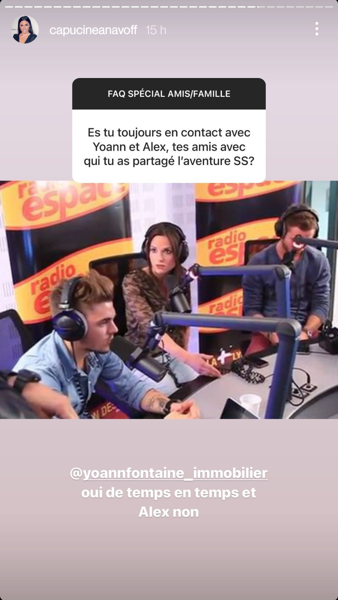  Capucine Anav revoit-t-elle ses ex Yoann et Alexandre ? @Instagram