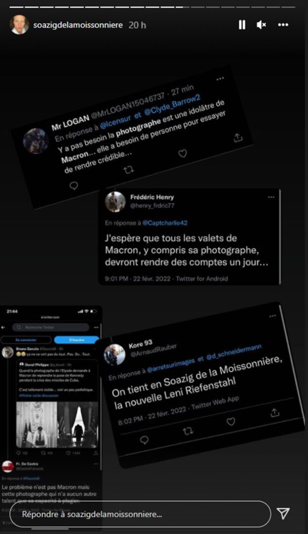  Capture d'écran de la story Instagram de Soazig De La Moissonnière