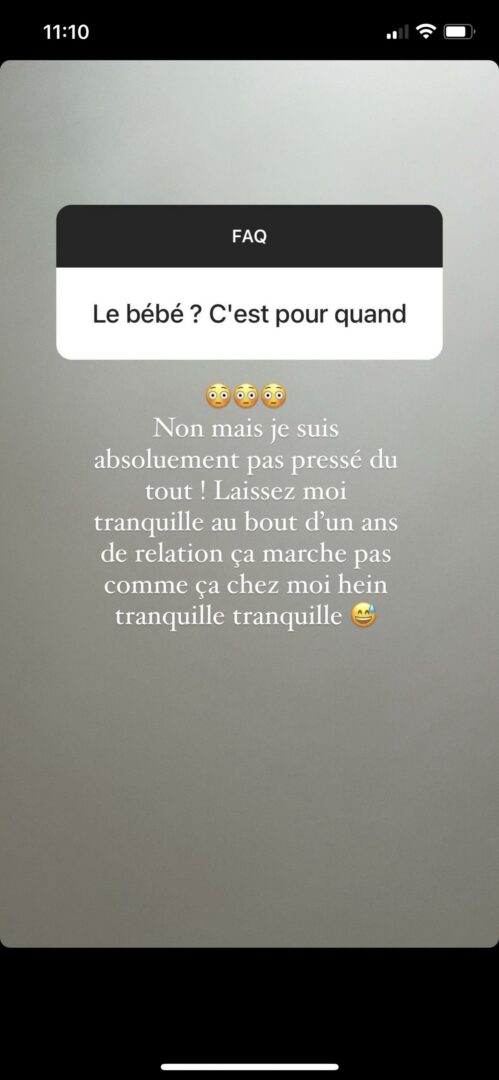  Julie Bertin se confie à sa communauté @Instagram