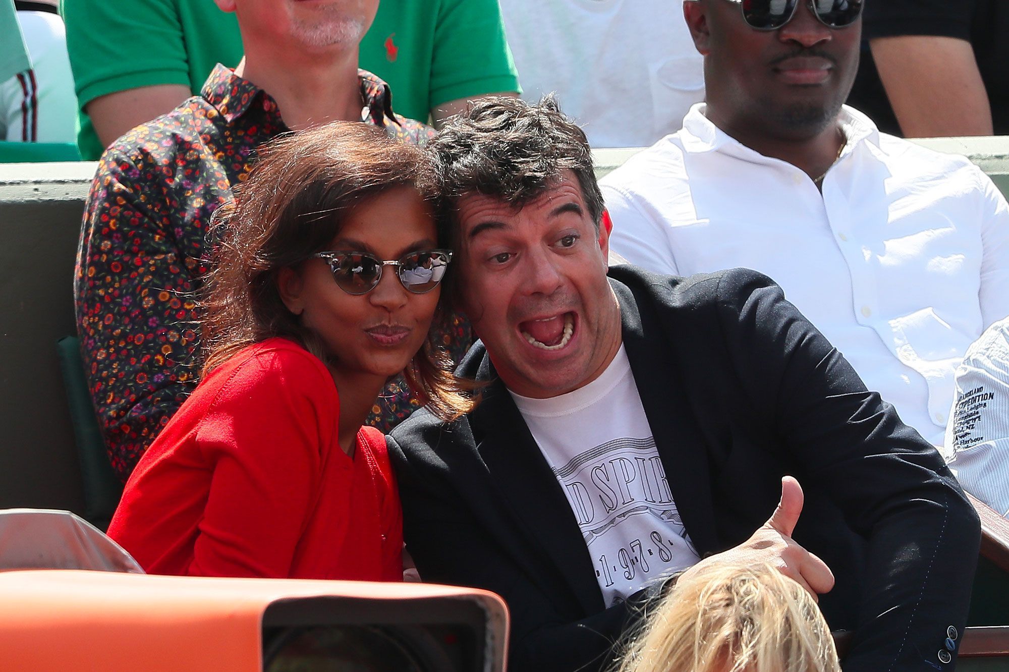  Karine Lemarchand et Stéphane Plaza à Rolland Garros en 2018 @ Bestimage