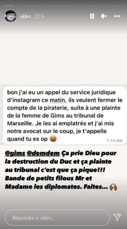 Booba : son compte Instagram désactivé à cause de Gims et Demdem ?