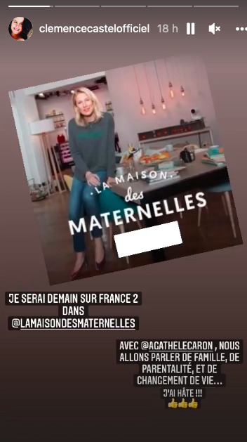  Clémence Castel dans Les Maternelles @Instagram