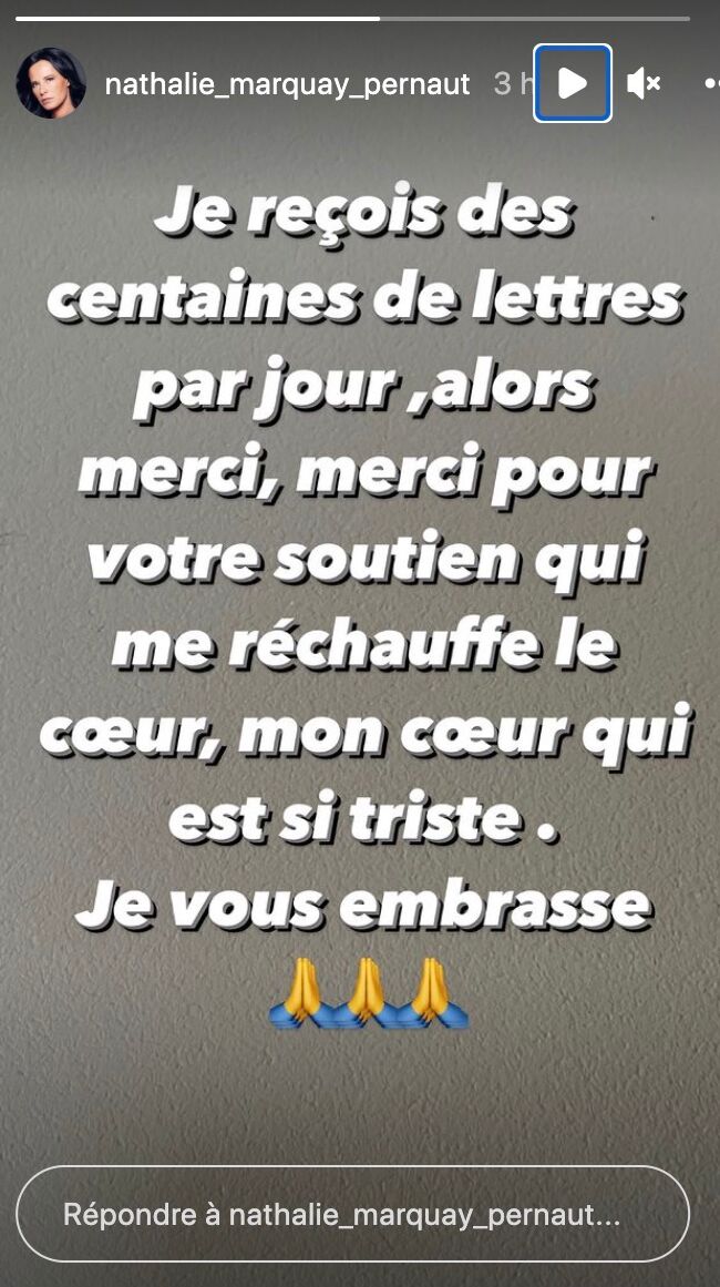  L'émouvant message de Nathalie Marquay @Instagram