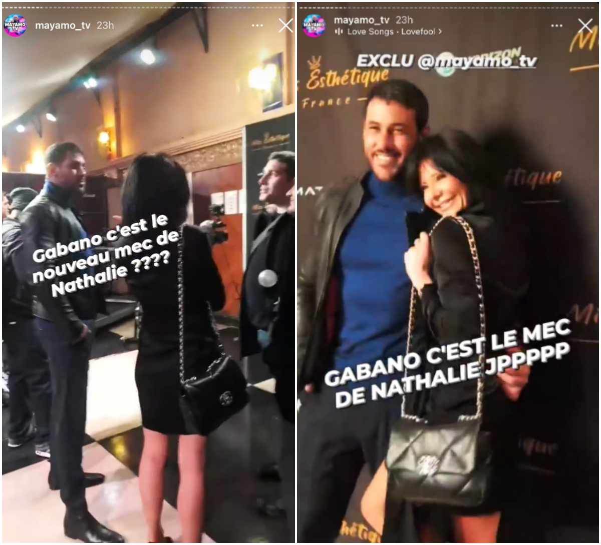  Mayamo_tv partage des photos de Gabano et Nathalie Andreani @Instagram