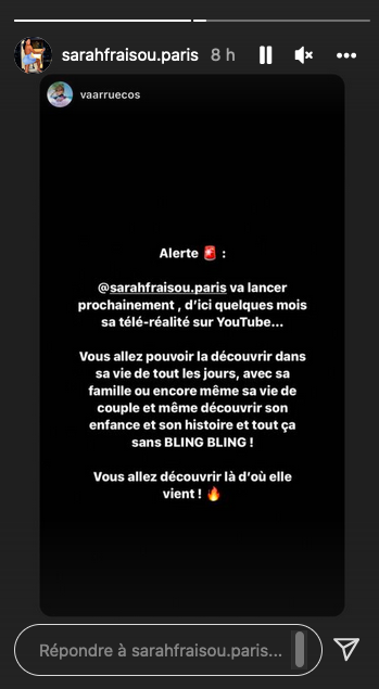  Sarah Fraisou dévoile ses jambes @Instagram