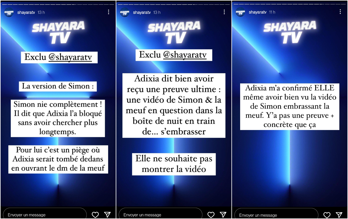  Simon Castaldi a-t-il trompé Adixia ? @Instagram