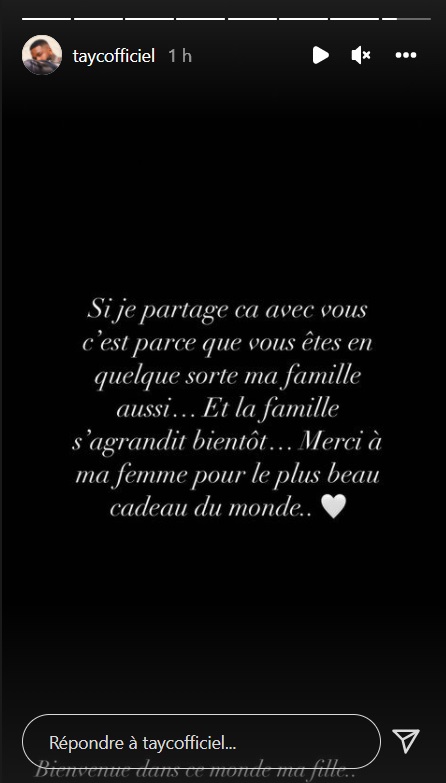 Tayc bientôt papa ? "Merci à ma femme pour le plus beau cadeau du monde"