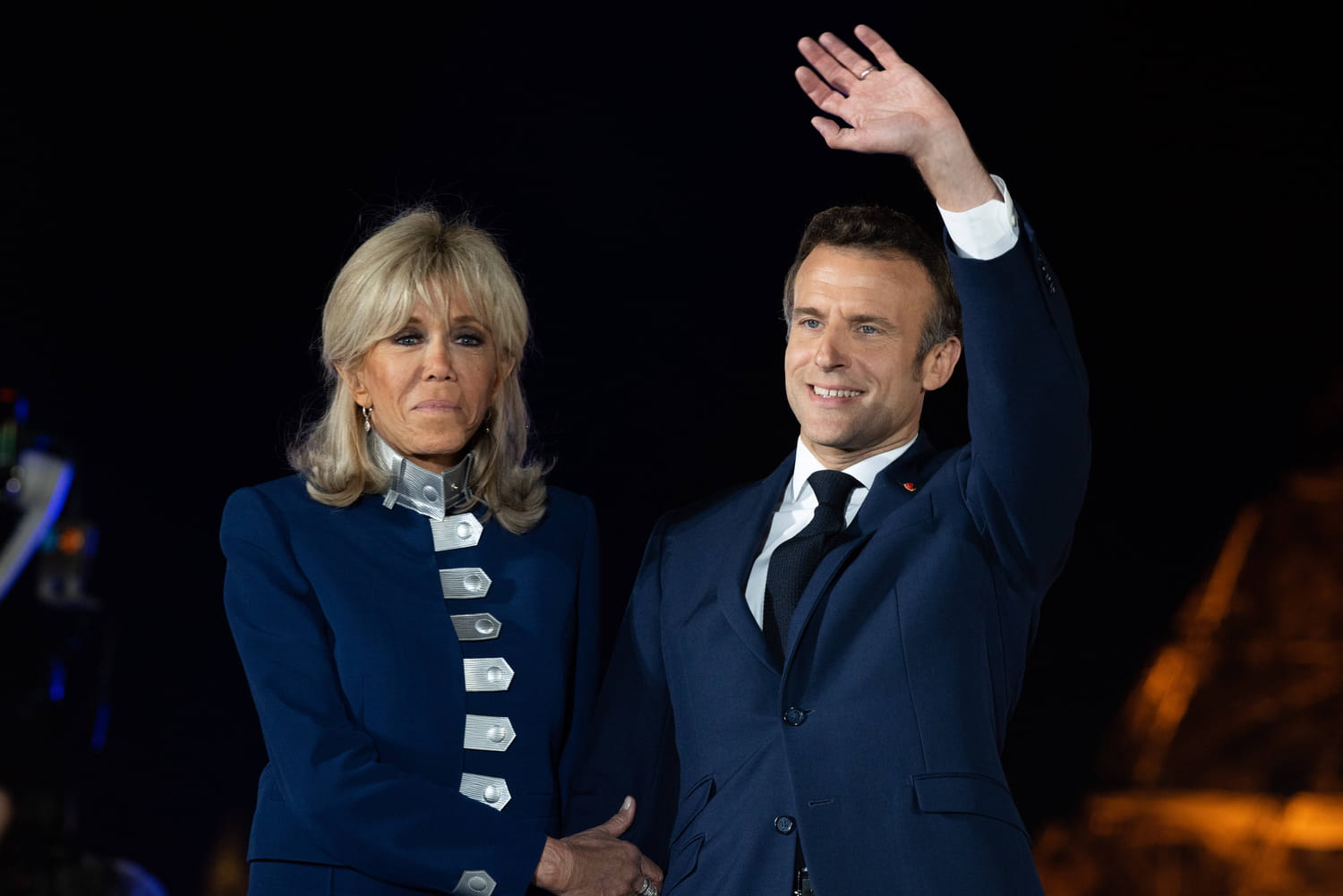  Brigitte et Emmanuel Macron @ JEANNE ACCORSINI/SIPA