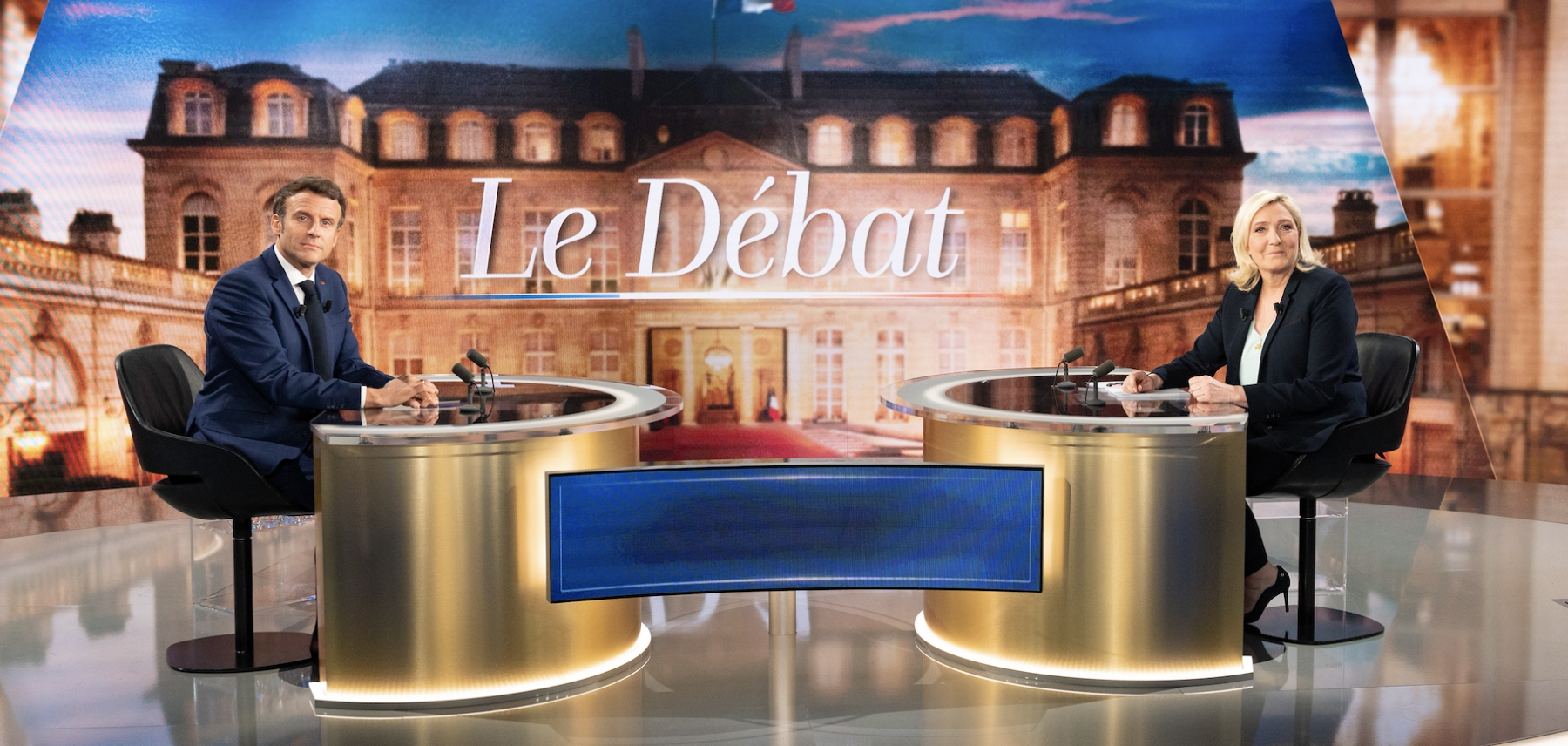  Emmanuel Macron et Marine Le Pen lors du débat de l'entre-deux tours @TF1