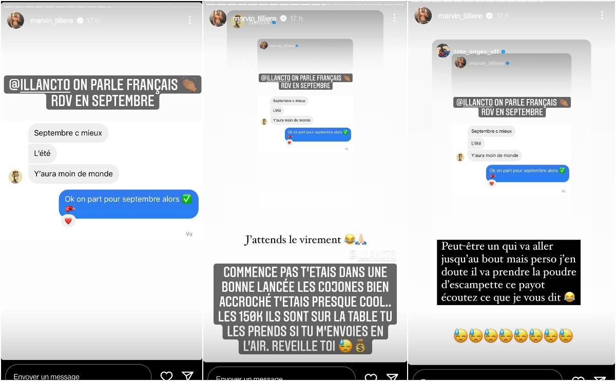  Illan et Marvin échangent sur la Toile à propos de leur combat à venir @Instagram