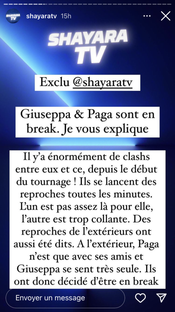  Paga et Giuseppa séparés ? @Instagram