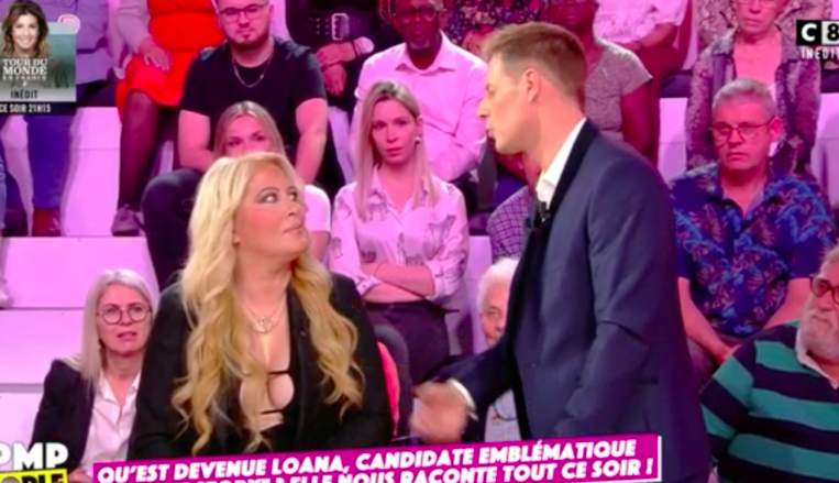  Loana et Matthieu Delormeau dans TPMP People le 16 avril 2022 @C8