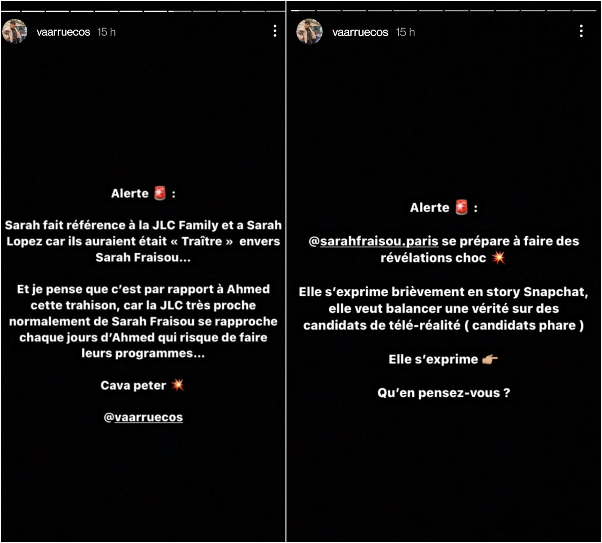  Vaarruecos balance la raison possible de la colère de Sarah Lopez @Instagram