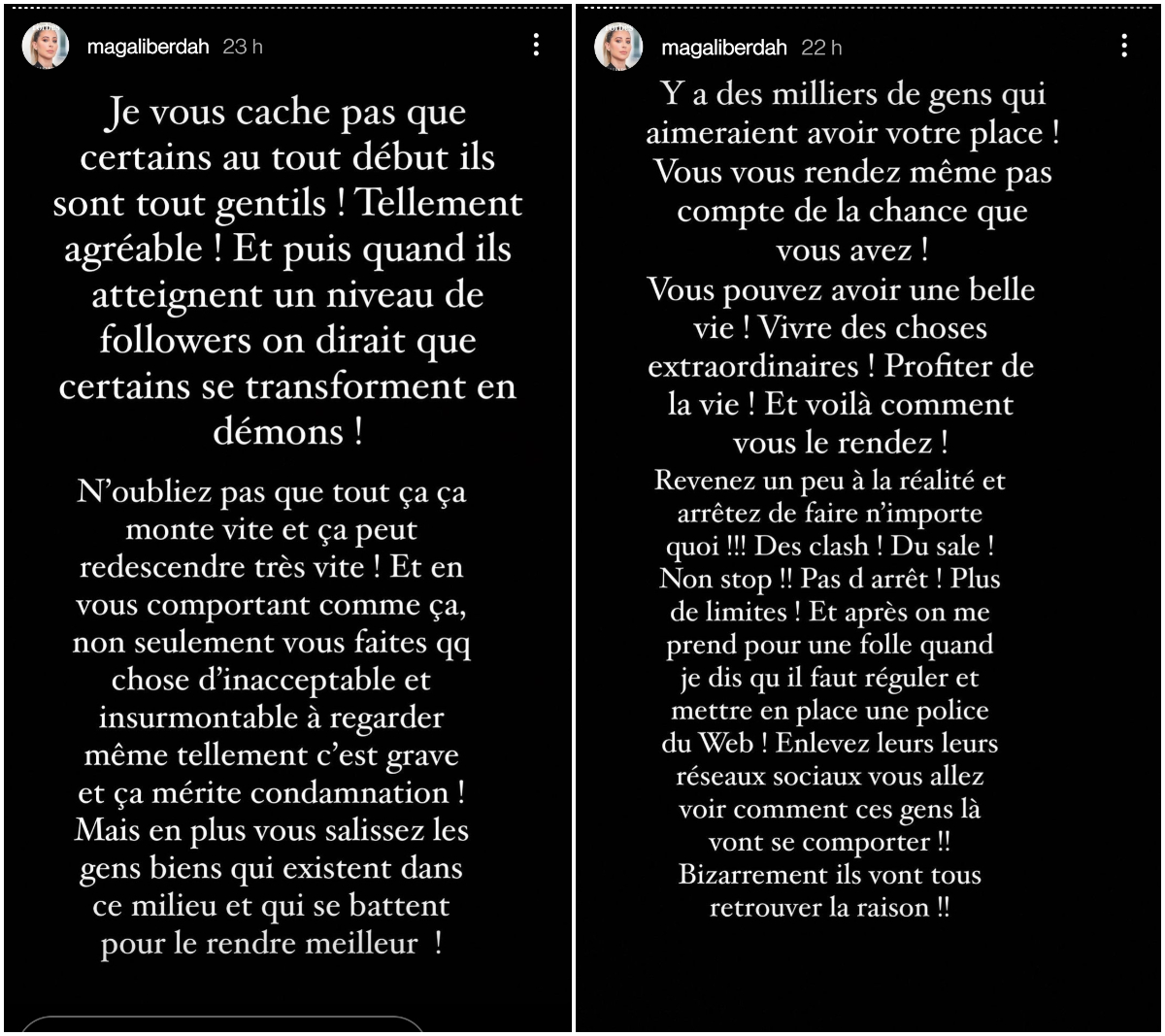  Magali Berdah prend la parole suite aux propos de Dylan Thiry @Instagram