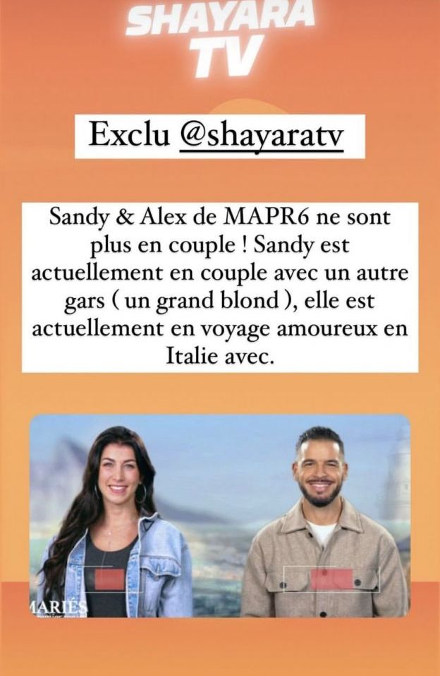 Mariés au premier regard : Sandy et Alexandre toujours ensemble ? Une célèbre blogueuse balance !