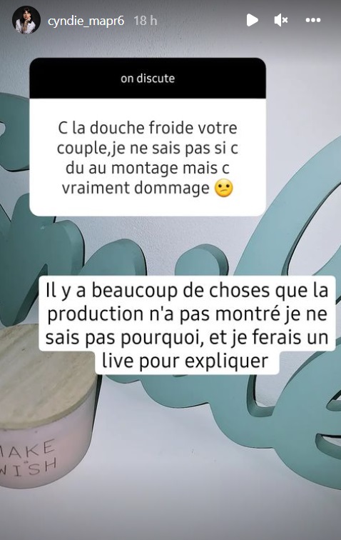 MAPR : Cyndie dénonce le montage "Il y a beaucoup de mensonges"