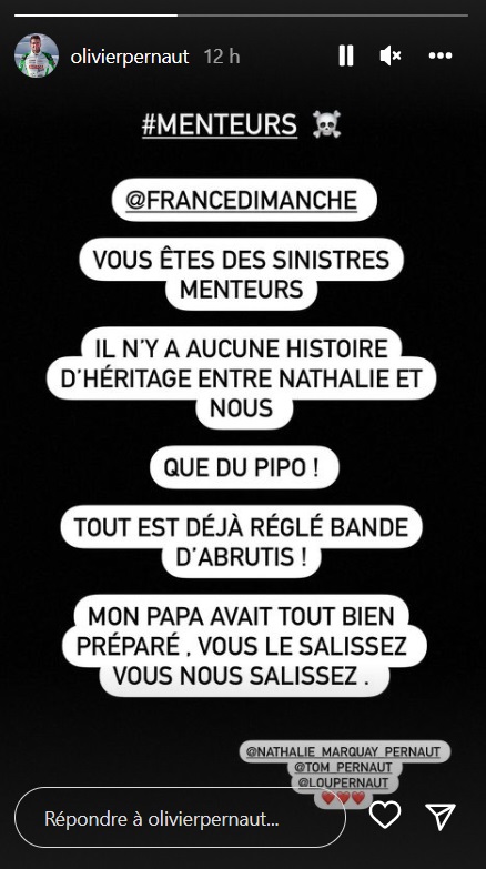 Héritage de Jean-Pierre Pernaut : son fils Olivier pousse un coup de gueule !