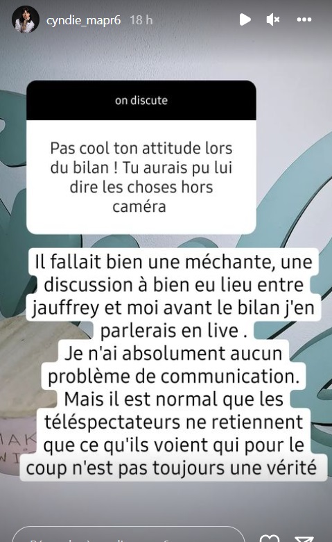 MAPR : Cyndie dénonce le montage "Il y a beaucoup de mensonges"