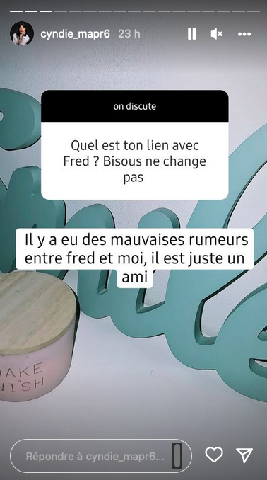  MAPR6 : Cyndie se confie au sujet de sa relation avec Frédérick @Instagram