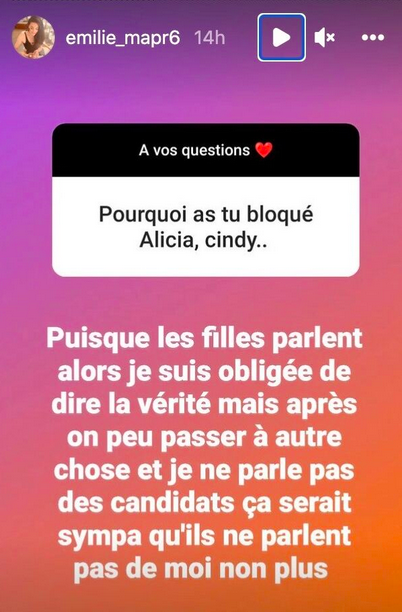 Mariés au premier regard : Émilie tacle les autres candidats, Alicia lui répond