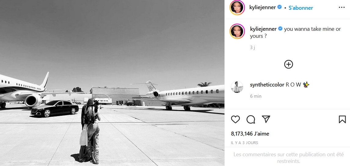 Kylie Jenner au cœur d'une polémique après son trajet express en jet privé