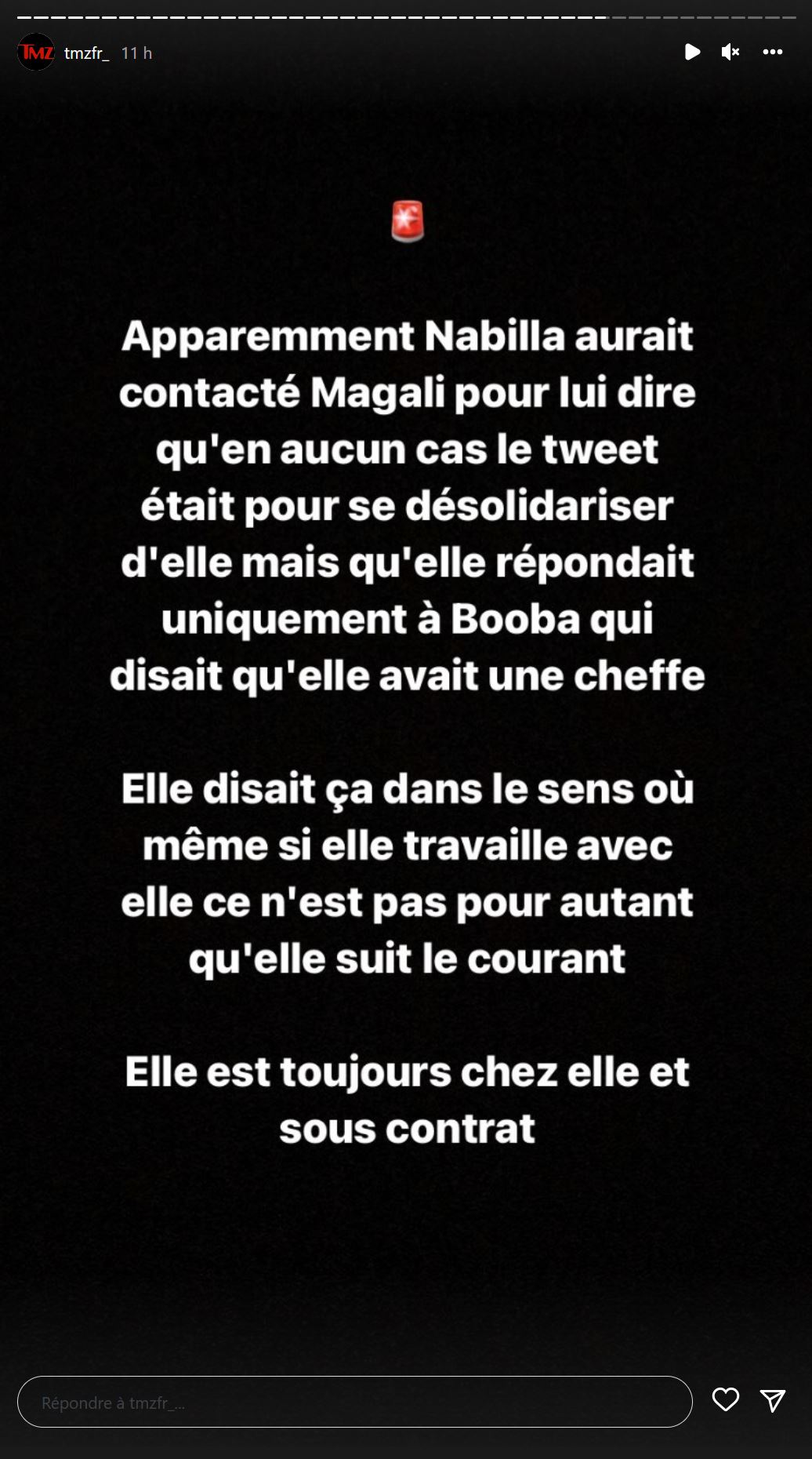 Nabilla interpellée par Booba au sujet de Magali Berdah, elle lui répond : "Je marche seule…"