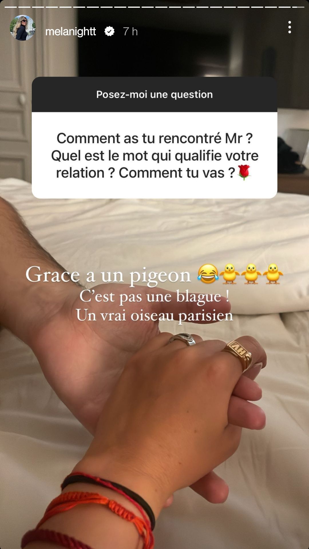  Mélanight parle de sa rencontre avec son compagnon @Instagram