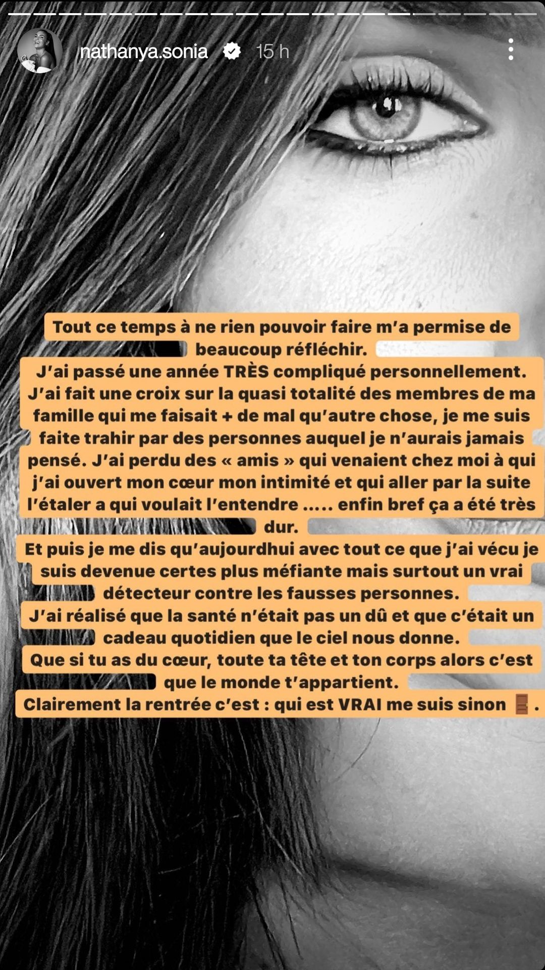 Nathanya Sion fait le bilan : "J’ai passé une année très compliquée…"