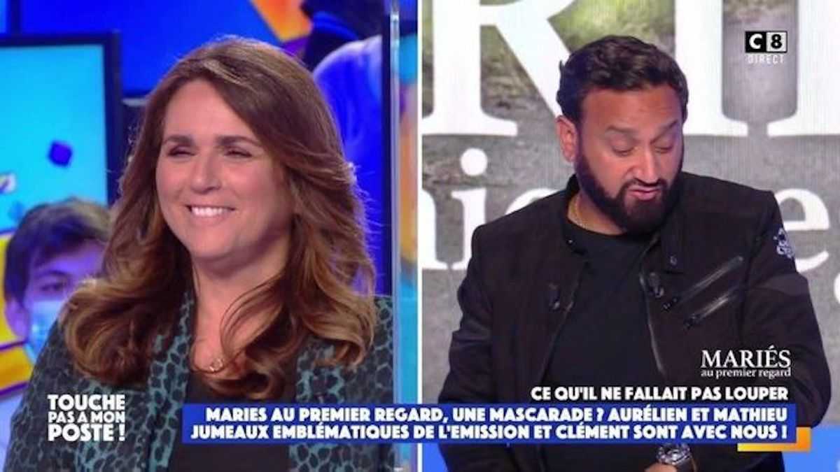  Valérie Bénaïm et Cyril Hanouna sur le plateau de TPMP / @C8