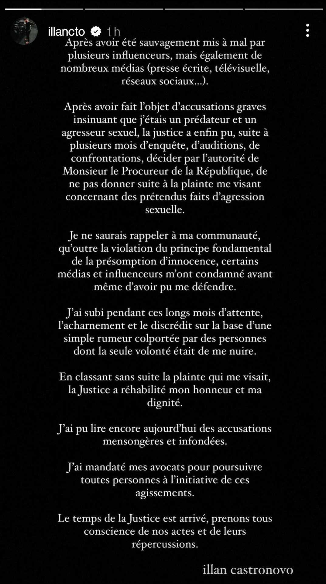 Illan Castronovo en larmes affirme avoir été innocenté et fait d’énormes révélations