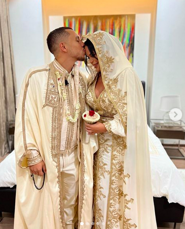  Sarah Fraisou lors de son mariage avec Mehdi @Instagram