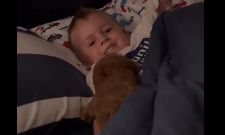Ce petit garçon découvre le cadeau de ses rêves à son réveil... et c'est adorable !